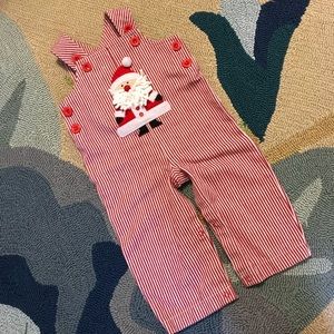 Mud Pie Santa Overall